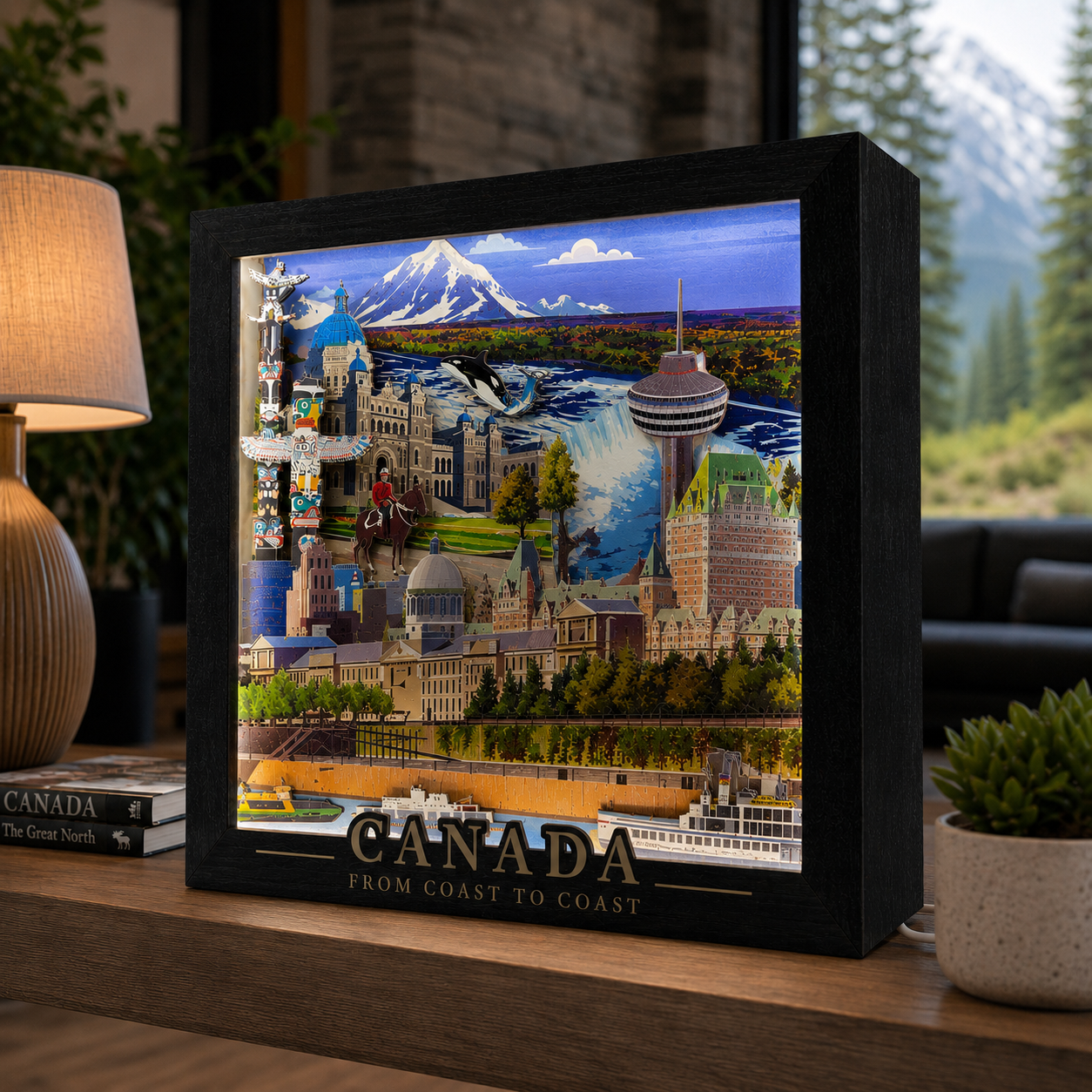 Canada From Coast to Coast™ LED Shadow Box