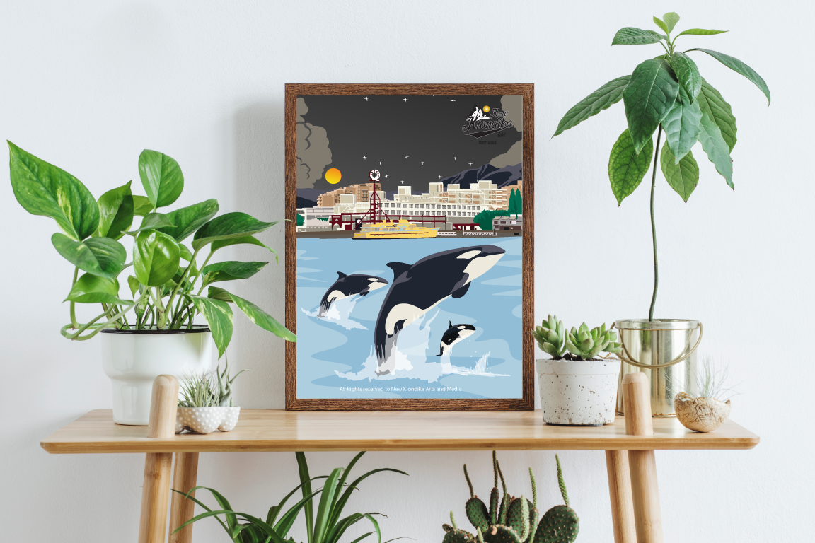 Art Prints-Lonsdale Quay with Orca, North Vancouver, Canada