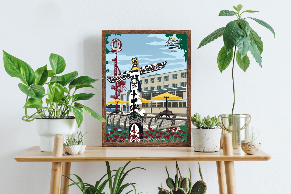 Art Prints-Lonsdale Quay Totem-North Vancouver, Canada