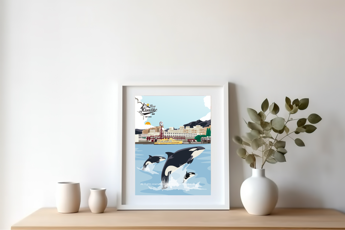 Art Prints-Lonsdale Quay with Orca, North Vancouver, Canada