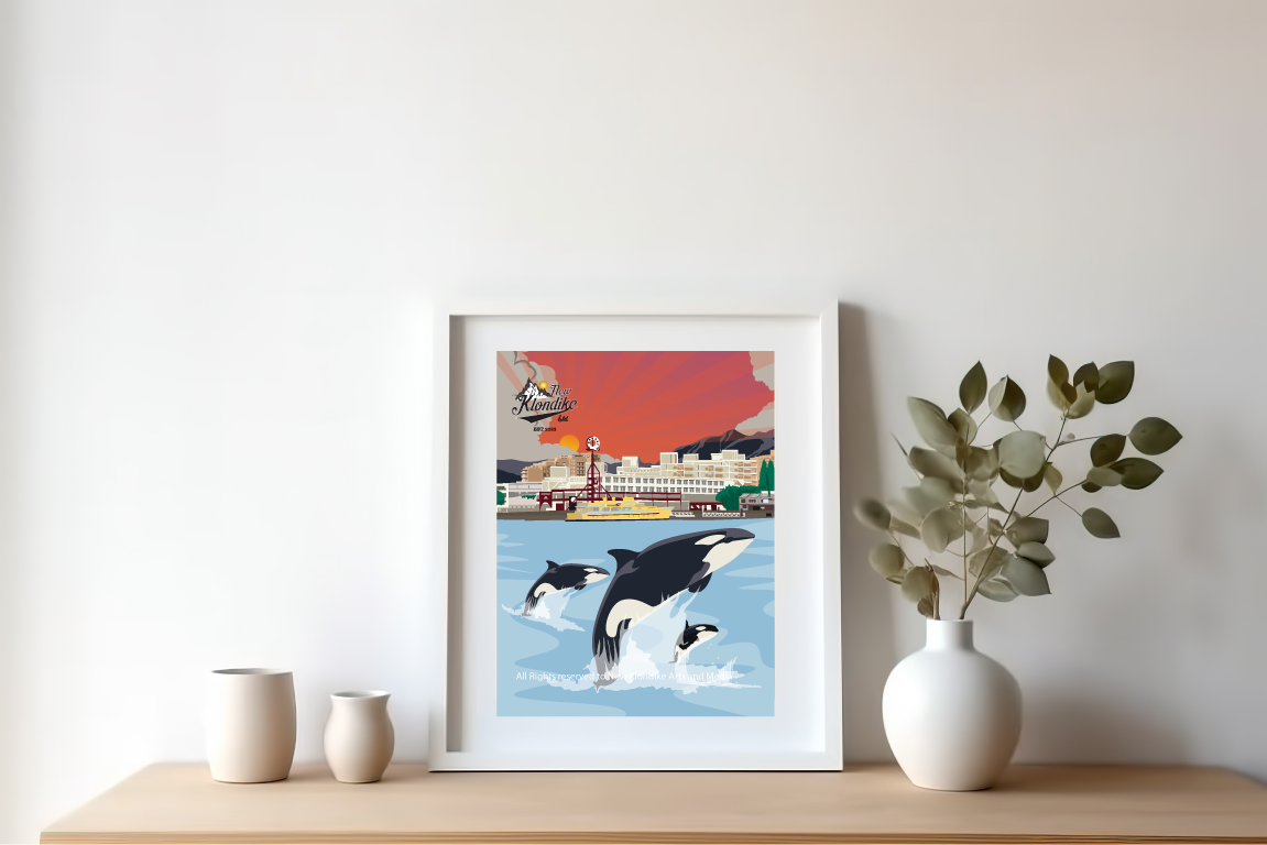 Art Prints-Lonsdale Quay with Orca, North Vancouver, Canada