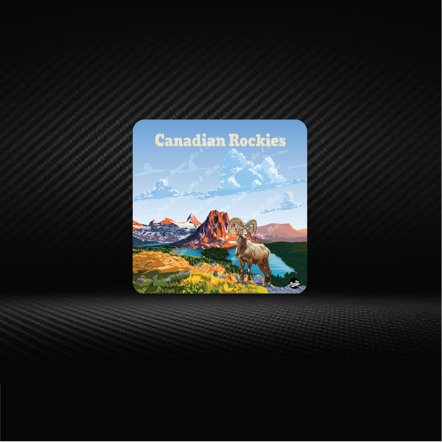 Art Coaster-Canadian Rockie-Big Horn, Canada