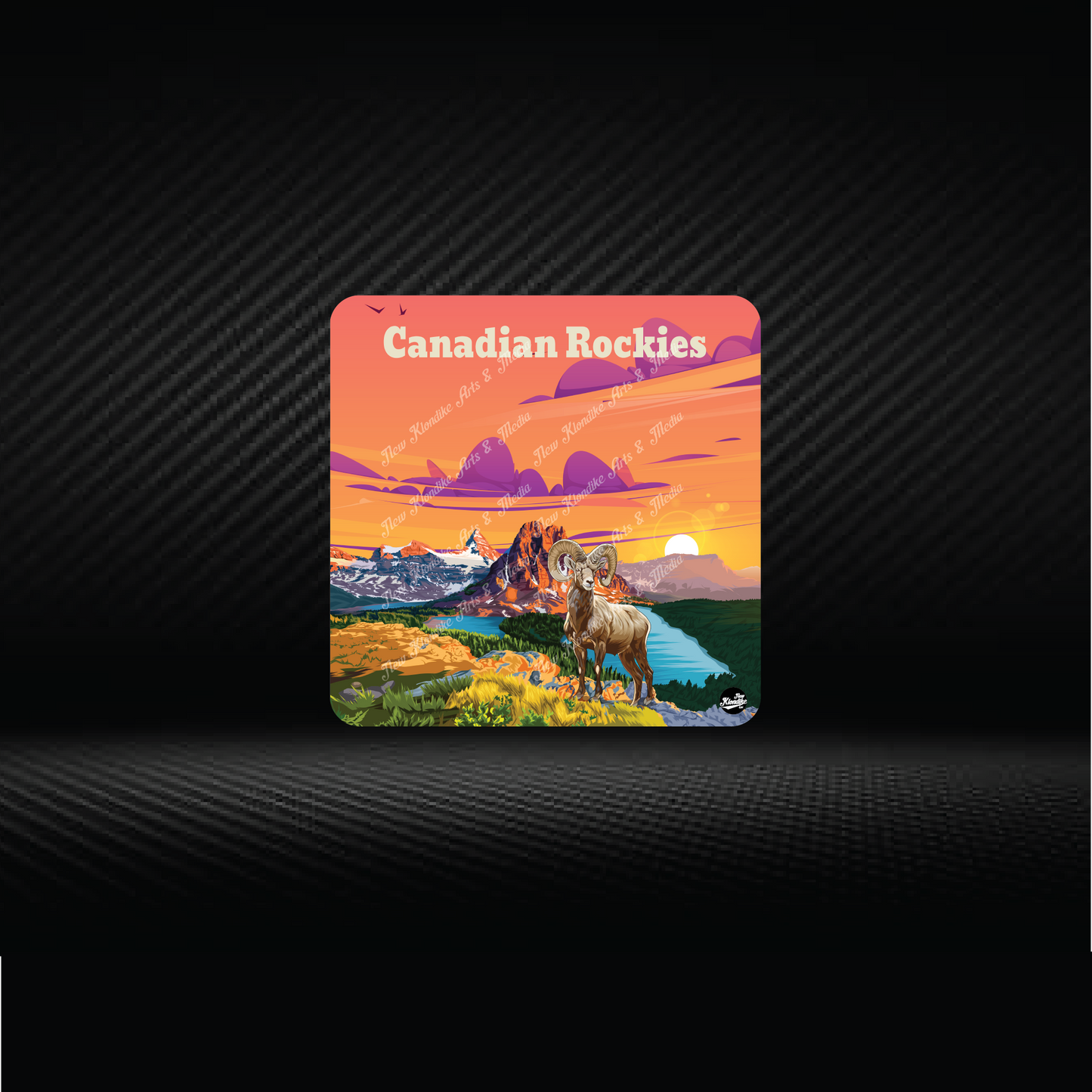 Art Coaster-Canadian Rockie-Big Horn, Canada