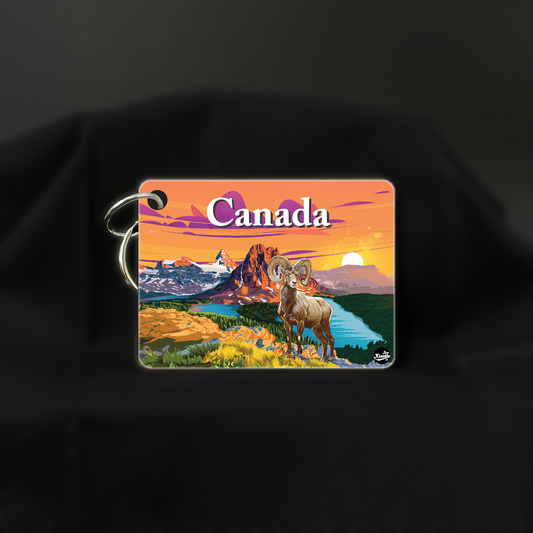 Art Key Chain-Canadian Rockies-Big Horn