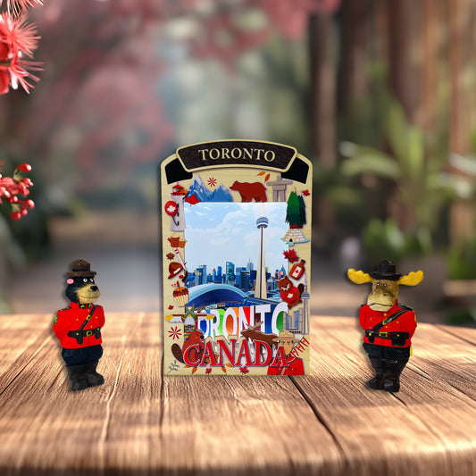 Light Up Shadow Box featuring the Toronto CN Tower by New Klondike Arts and Media, showcasing a detailed illuminated cityscape display.