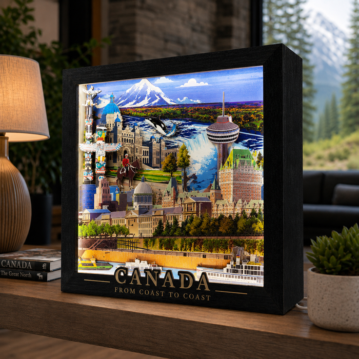 Canada From Coast to Coast™ LED Shadow Box