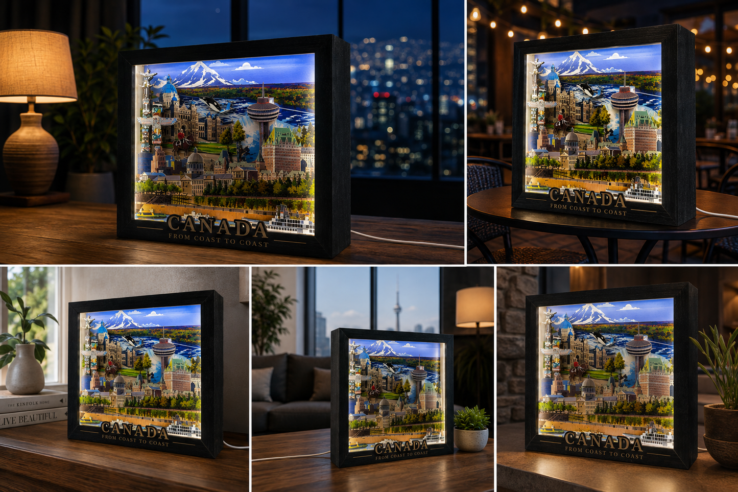 Canada From Coast to Coast™ LED Shadow Box