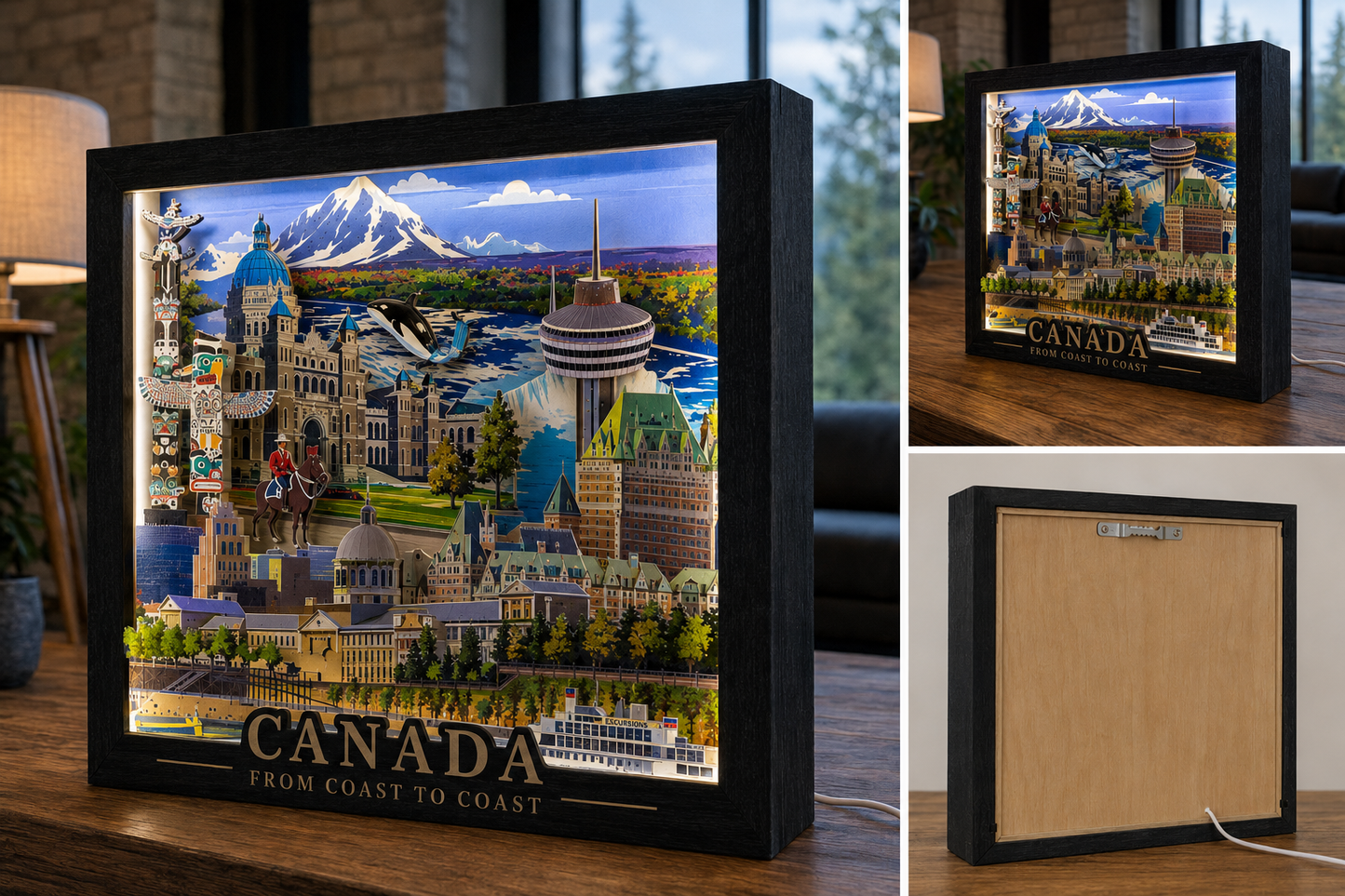 Canada From Coast to Coast™ LED Shadow Box