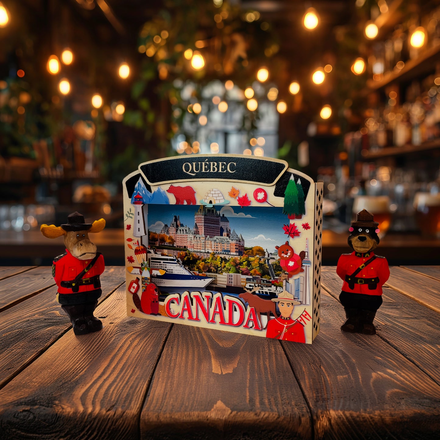 Light Up Shadow Box-Quebec Port