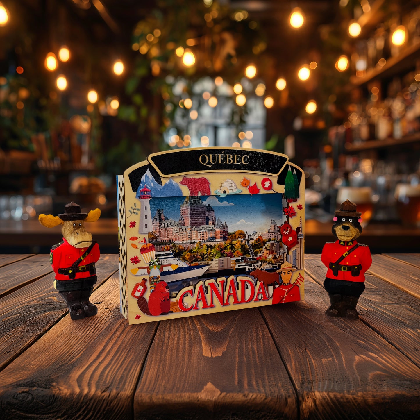 Light Up Shadow Box-Quebec Port