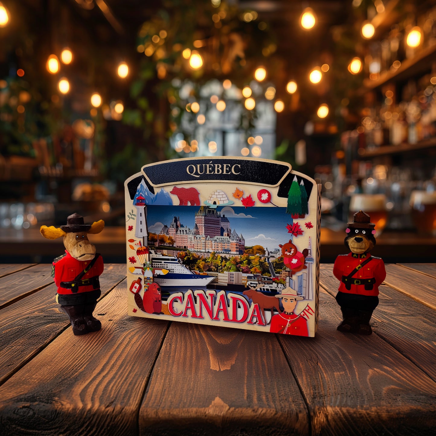 Light Up Shadow Box-Quebec Port