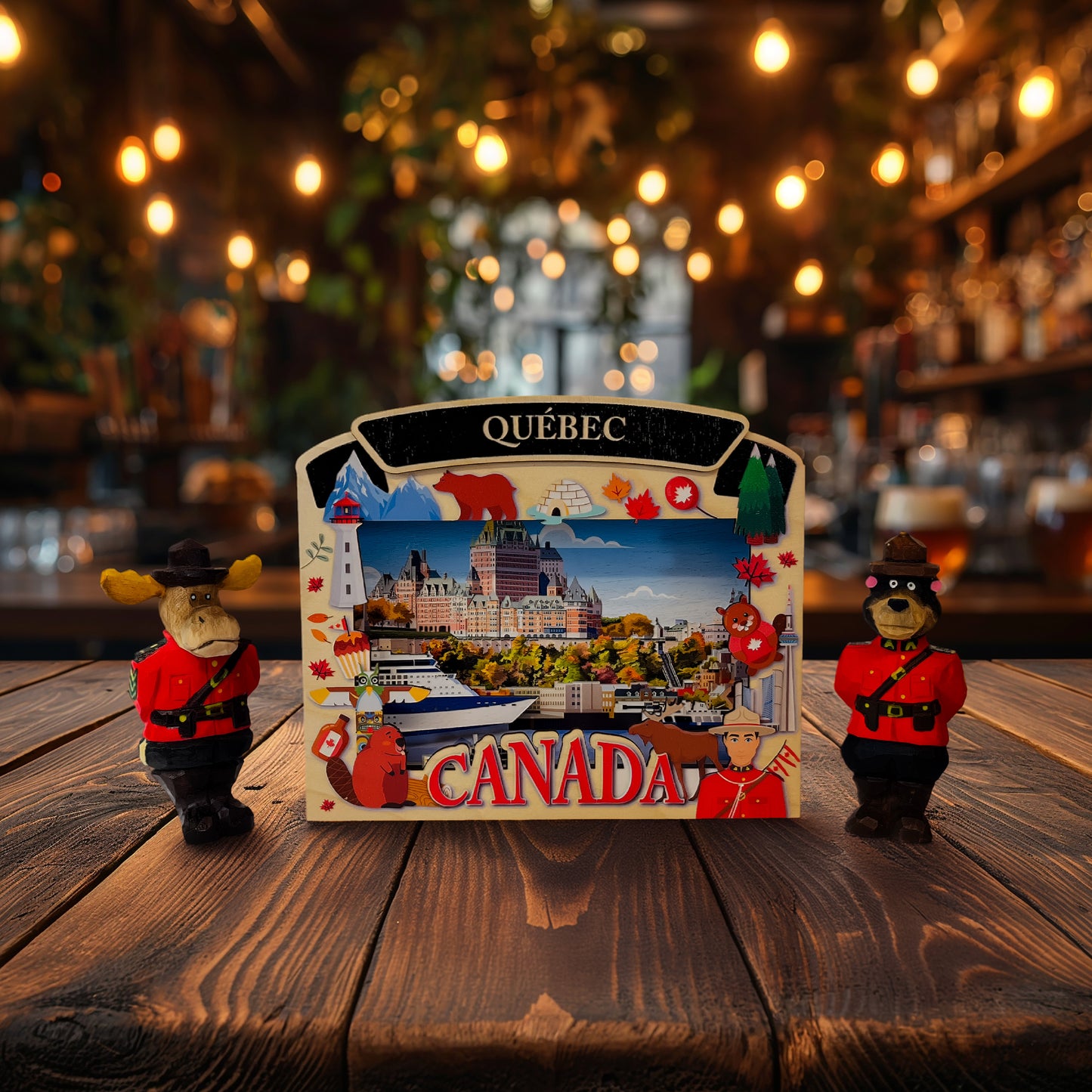 Light Up Shadow Box-Quebec Port