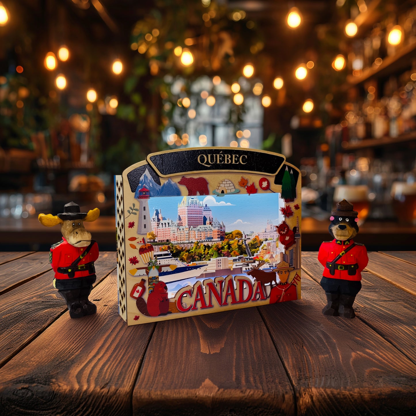 Light Up Shadow Box-Quebec Port