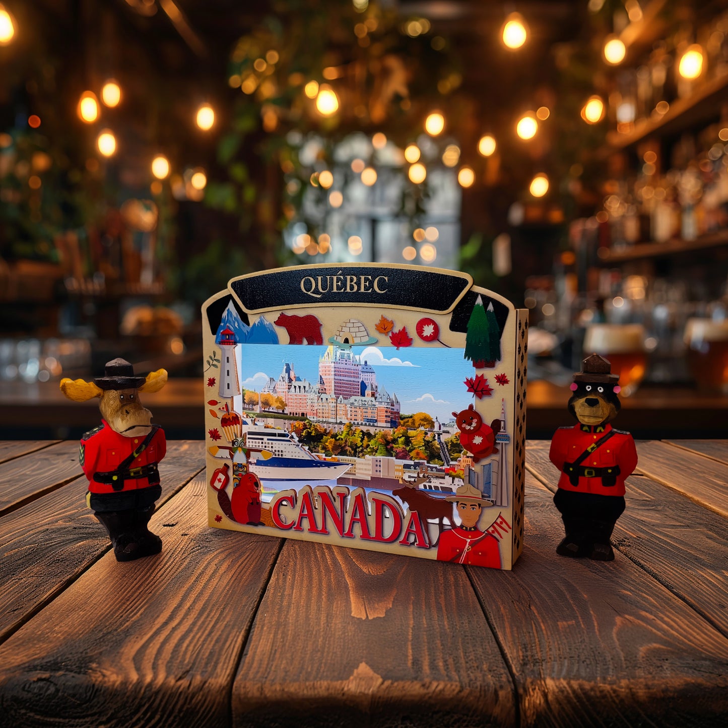 Light Up Shadow Box-Quebec Port
