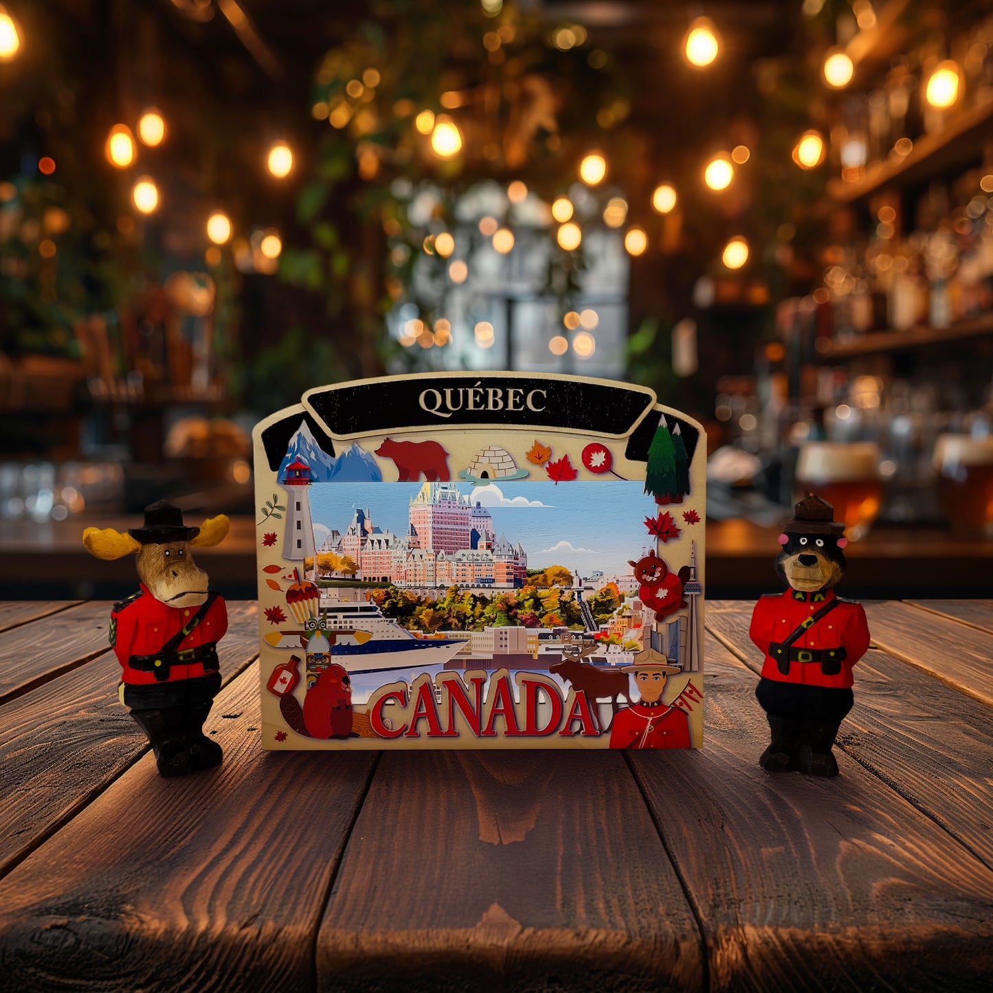 Light Up Shadow Box-Quebec Port