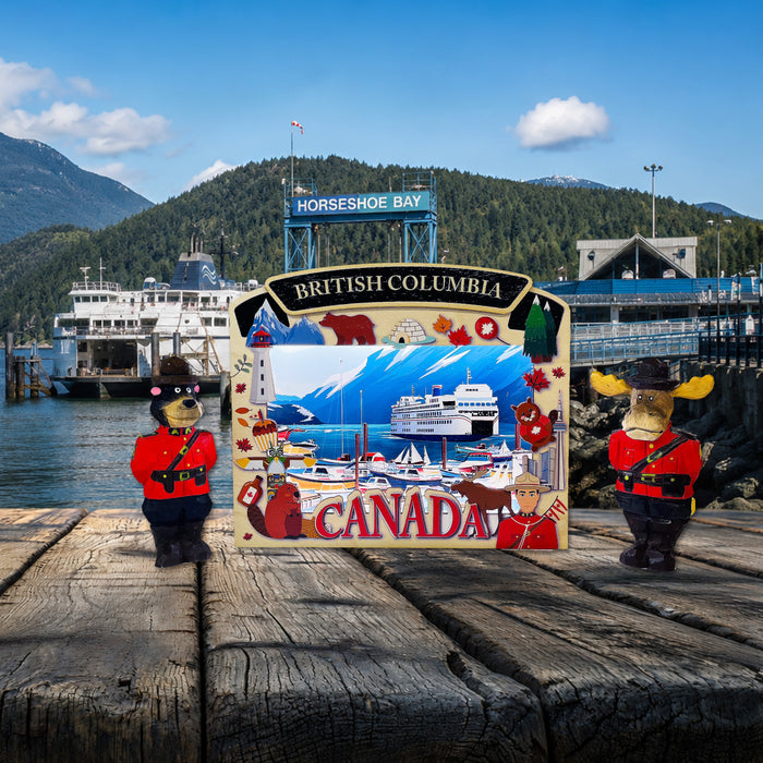 LT Shadow Box featuring Horseshoe Bay Vancouver with illuminated design by New Klondike Arts and Media, showcasing scenic coastal imagery.