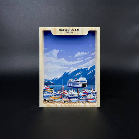 3D Shade Box-Horseshoe Bay-Vancouver-5"x7" Hand Made