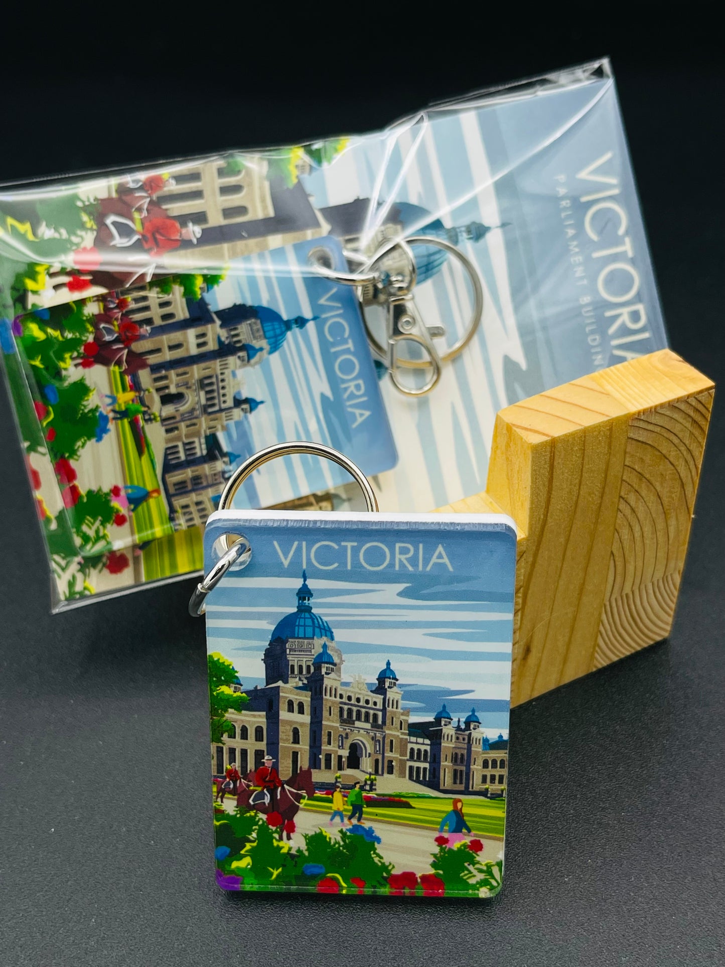 Art Key Chain-Victoria Parliament Buildings-Victoria, Canada