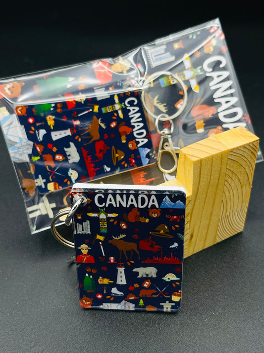 Art Key Chain-Canadian Icons