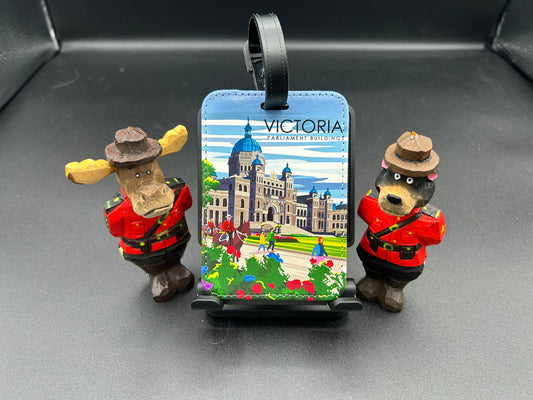 Trip Art Luggage Tag-Victoria Parliament Building-Victoria, Canada