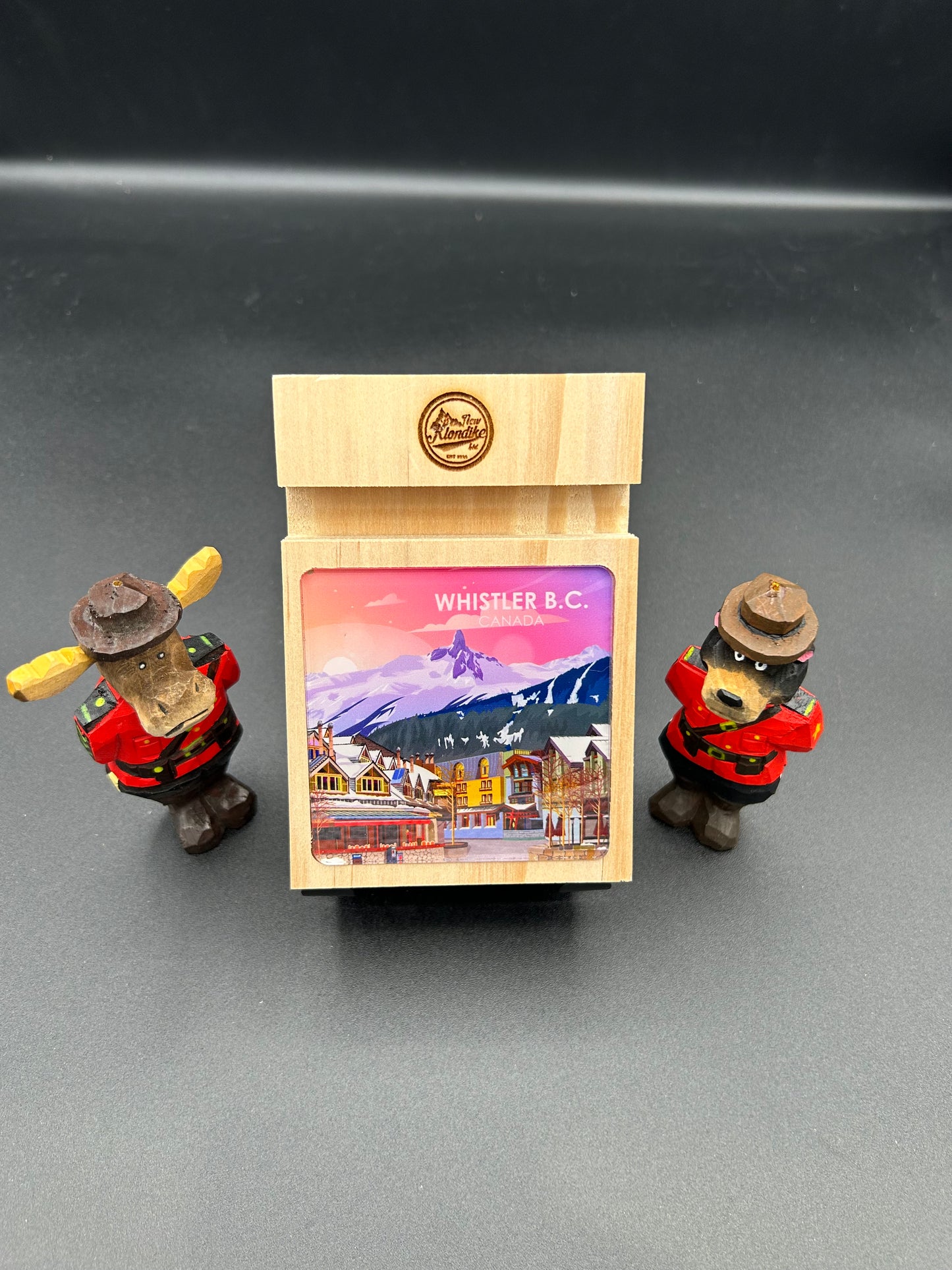 Wood Cell Phone Stand-Whistler Sunrise