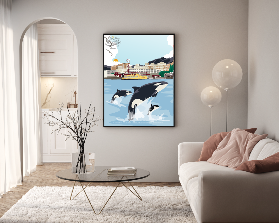 Art Prints-Lonsdale Quay with Orca, North Vancouver, Canada