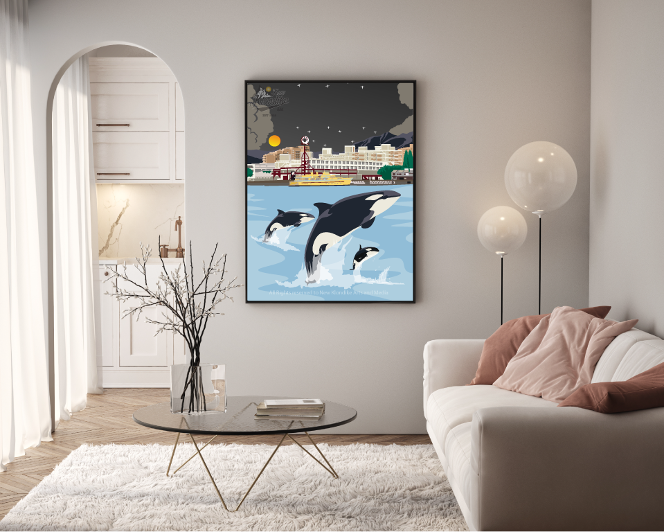 Art Prints-Lonsdale Quay with Orca, North Vancouver, Canada