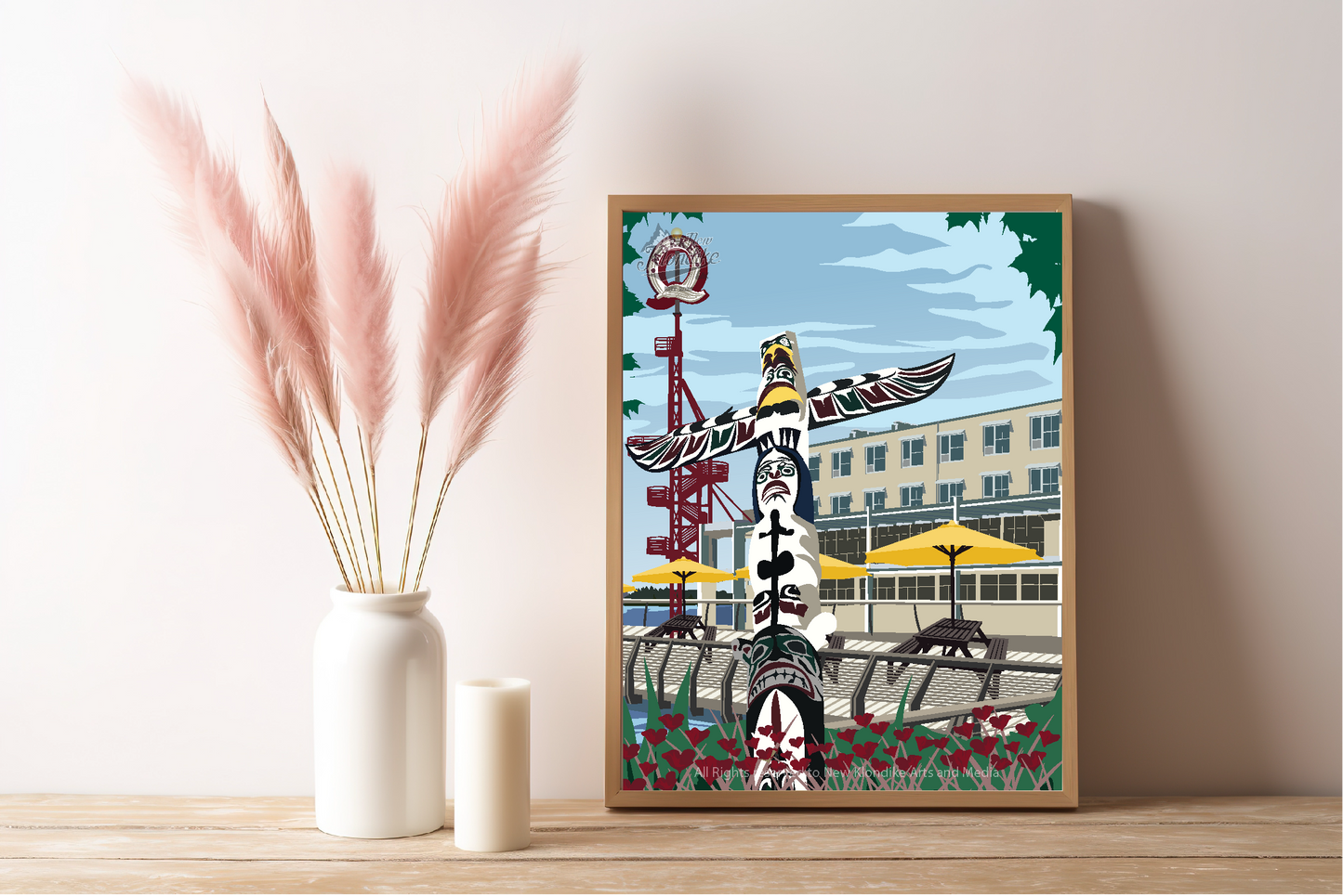 Art Prints-Lonsdale Quay Totem-North Vancouver, Canada