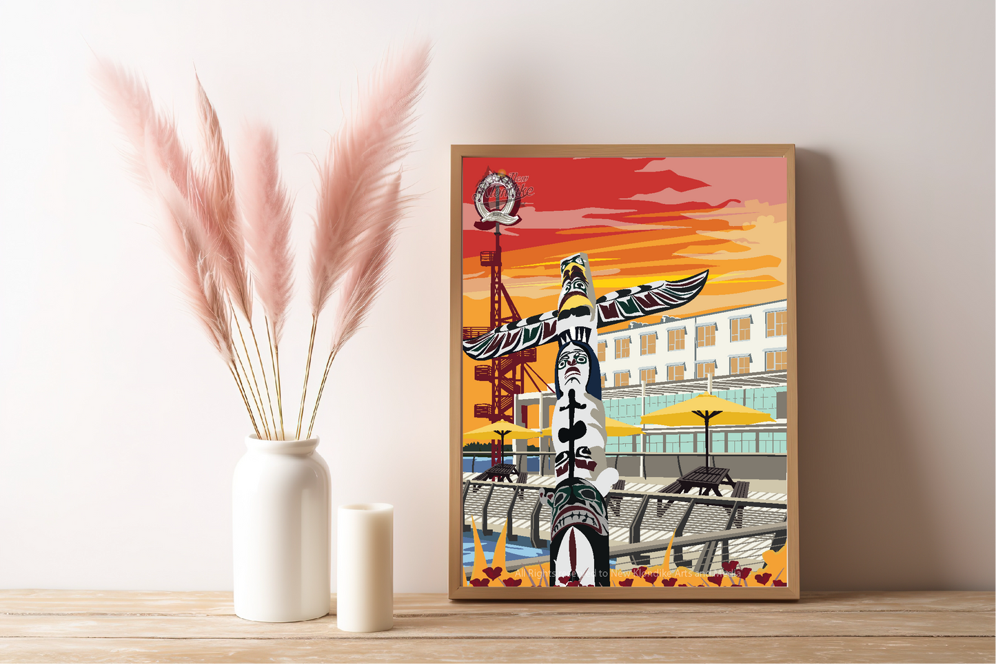 Art Prints-Lonsdale Quay Totem-North Vancouver, Canada