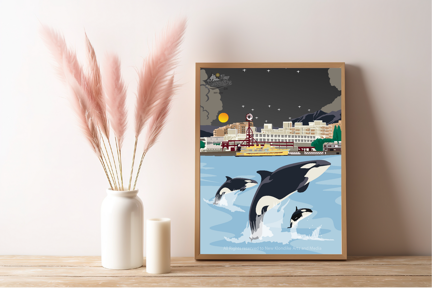 Art Prints-Lonsdale Quay with Orca, North Vancouver, Canada