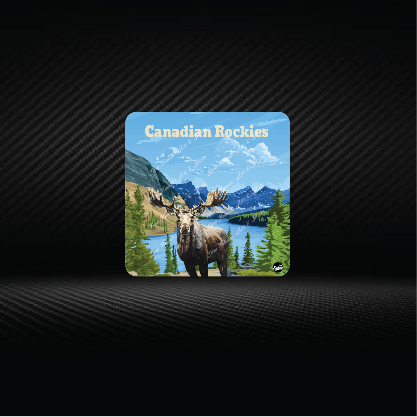 Art Coaster-Canadian Rockie-Moose, Canada