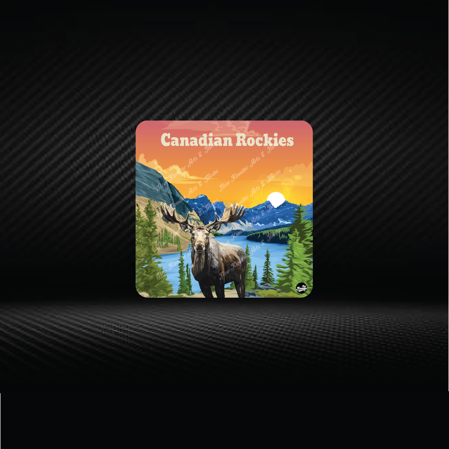 Art Coaster-Canadian Rockie-Moose, Canada