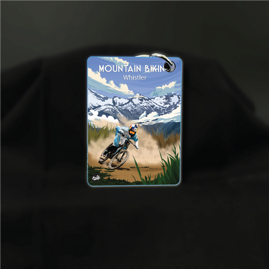 Art Key Chain-Mountain Biking-Whistler