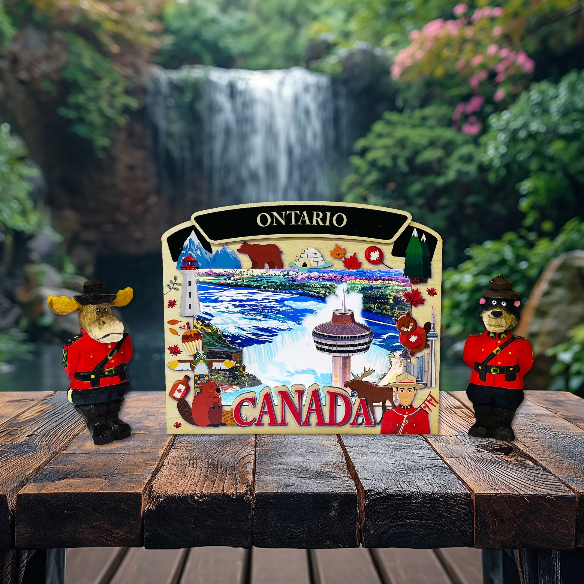 Light Up Shadow Box featuring Niagara Falls scene by New Klondike Arts and Media, showcasing illuminated shadow box art.