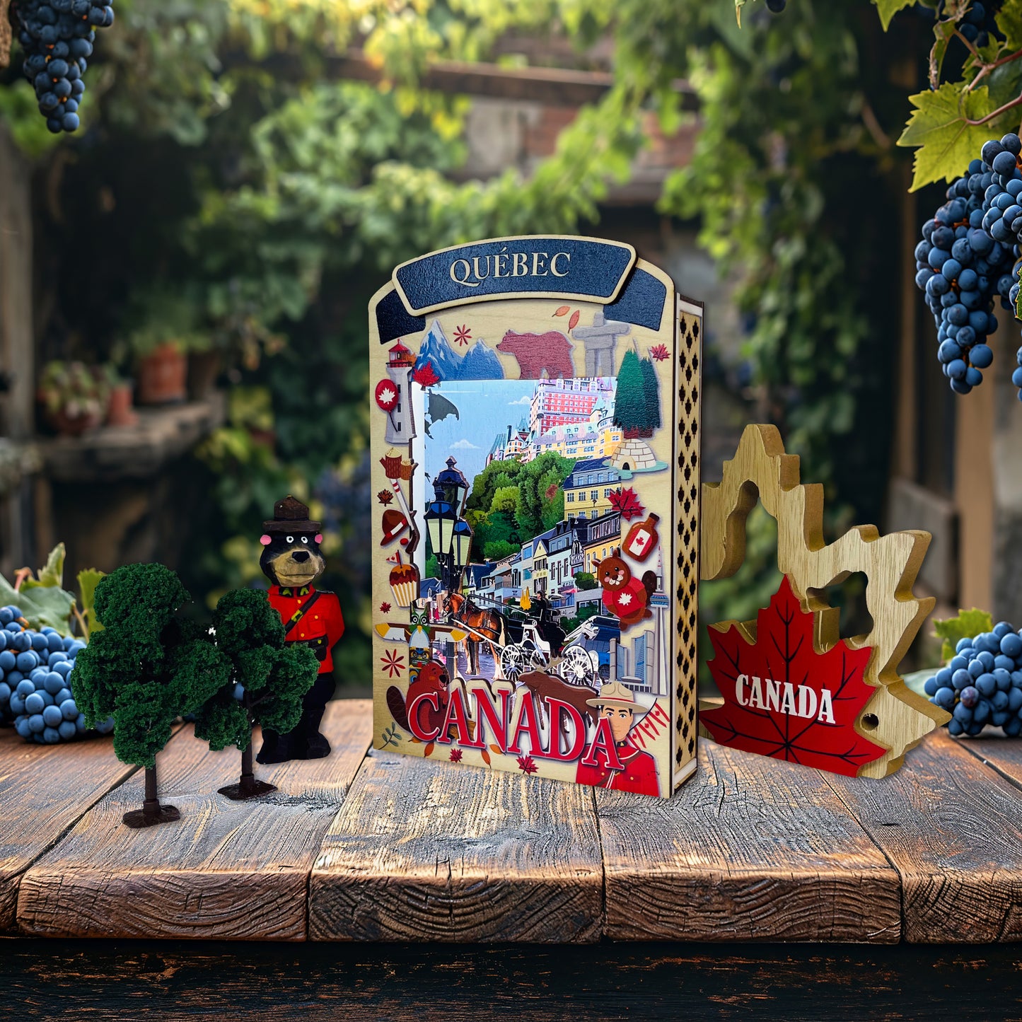 Light Up Shadow Box-Old Quebec