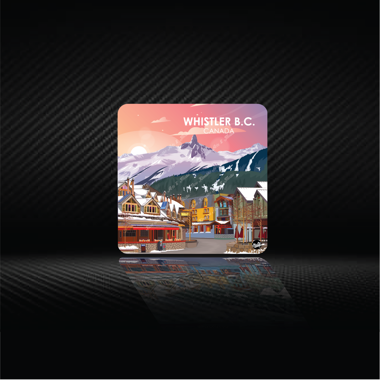 Art Coaster -4.25"x4.25"- Whistler - Vancouver, Canada