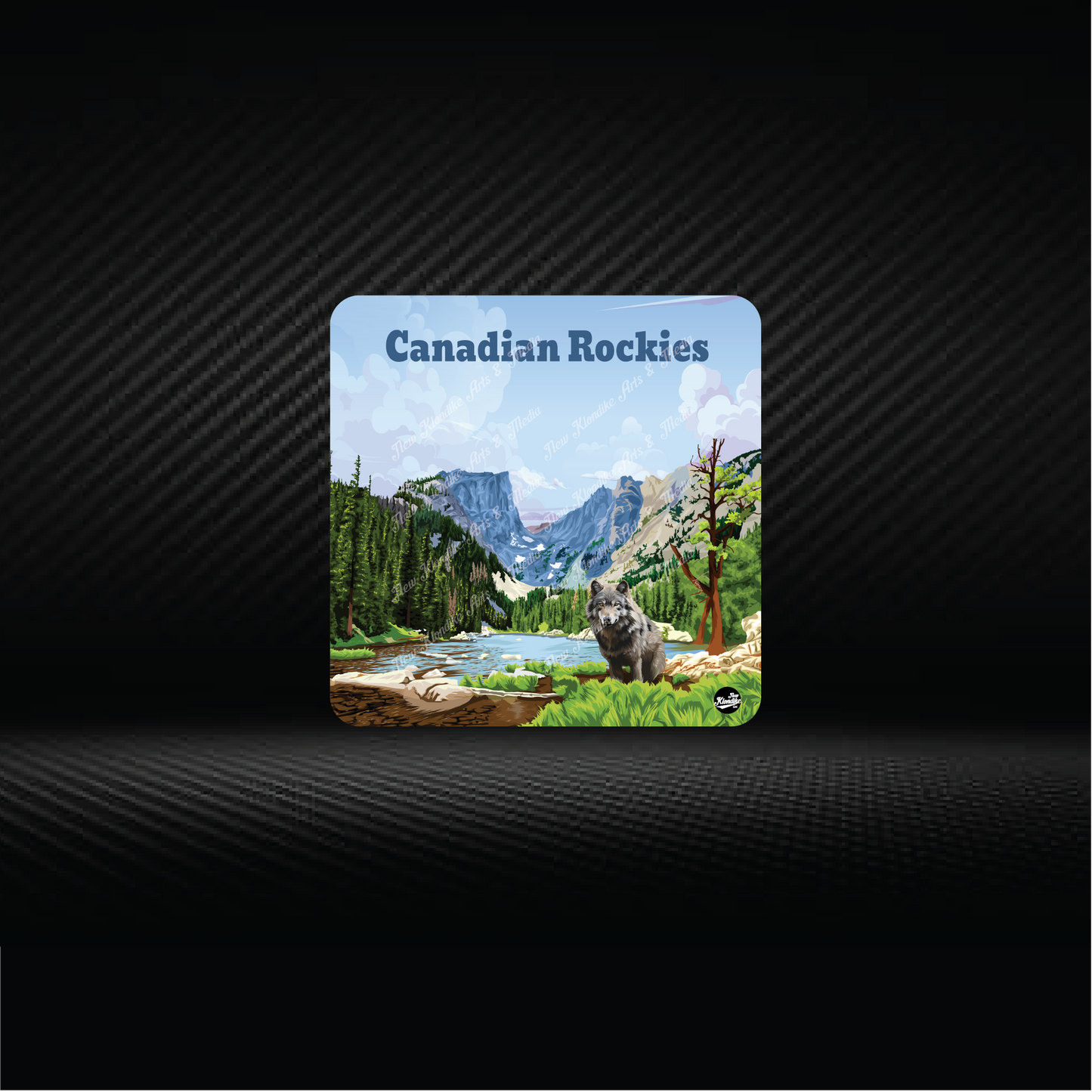 Art Coaster-Canadian Rockie-Wolf, Canada