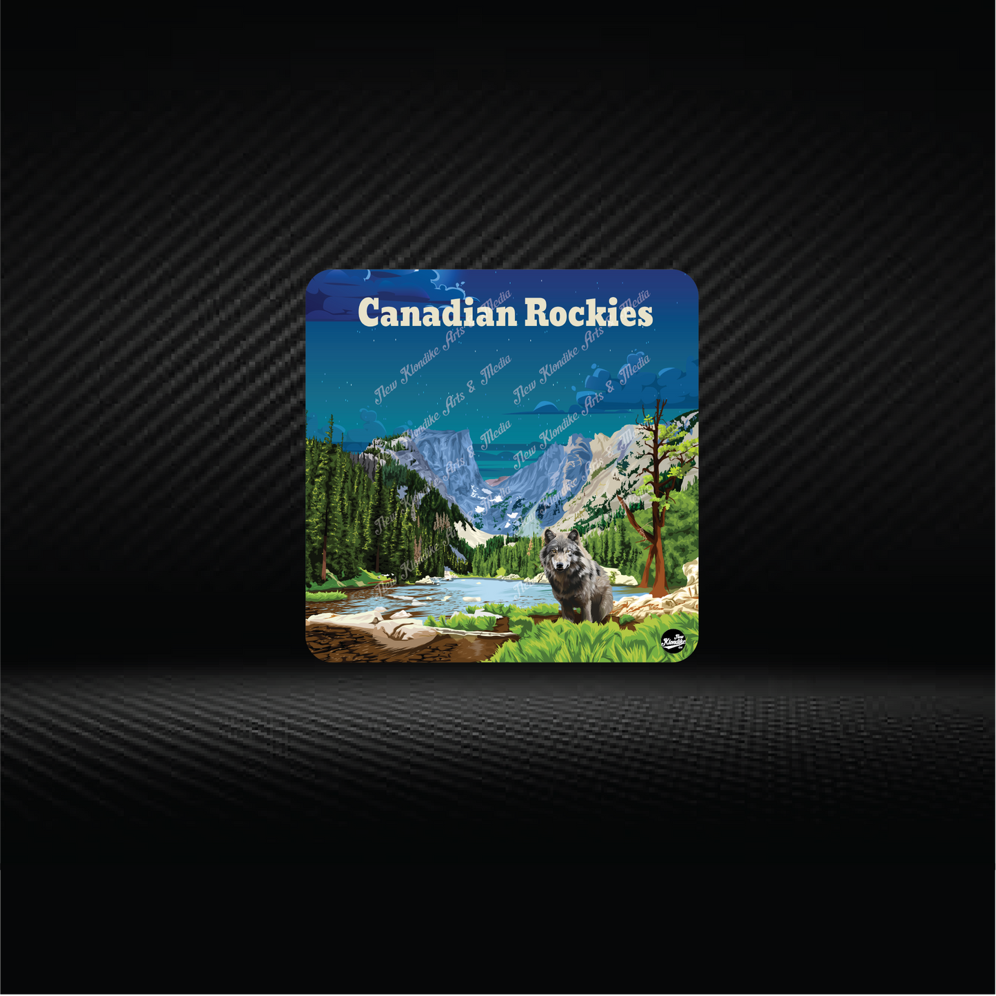 Art Coaster-Canadian Rockie-Wolf, Canada