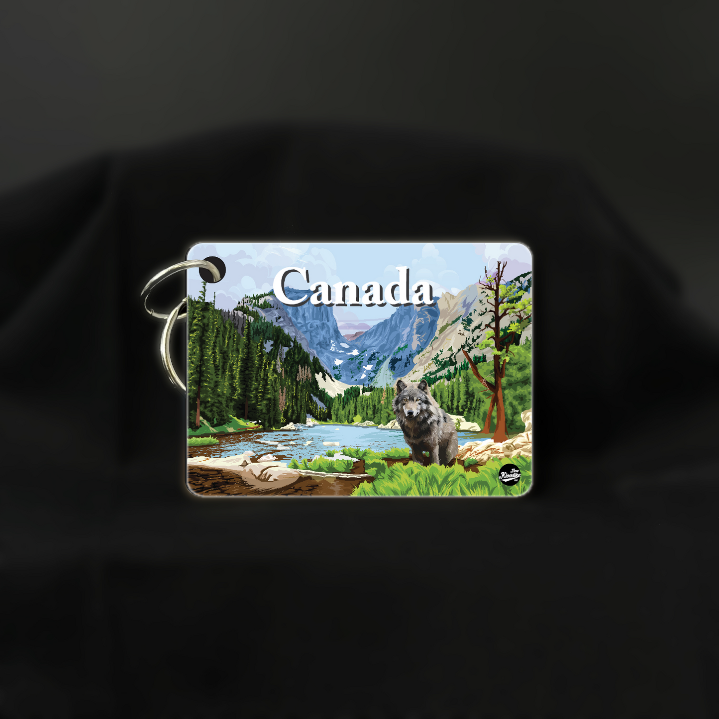 Art Key Chain-Canadian Rockies-Wolf