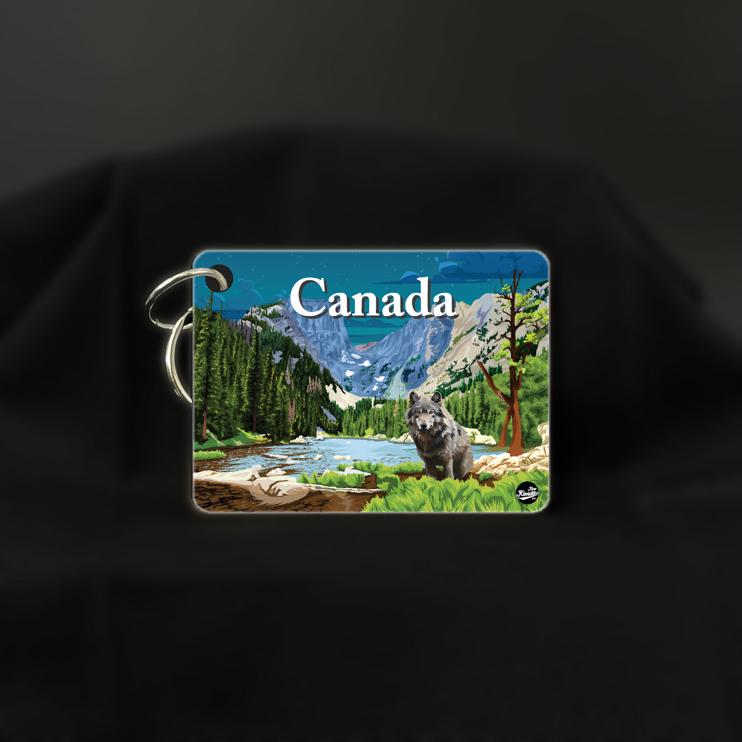 Art Key Chain-Canadian Rockies-Wolf